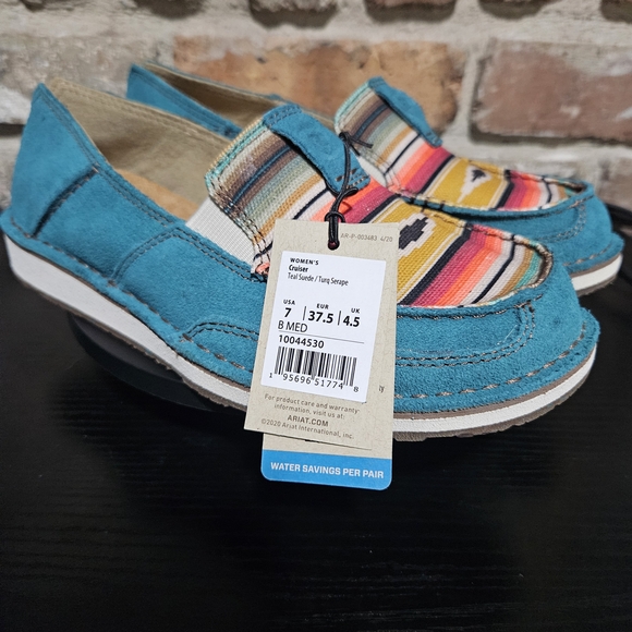 Ariat Turquoise Multicolor Women's Loafers - Picture 7 of 7